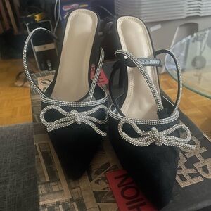 Black stiletto heels